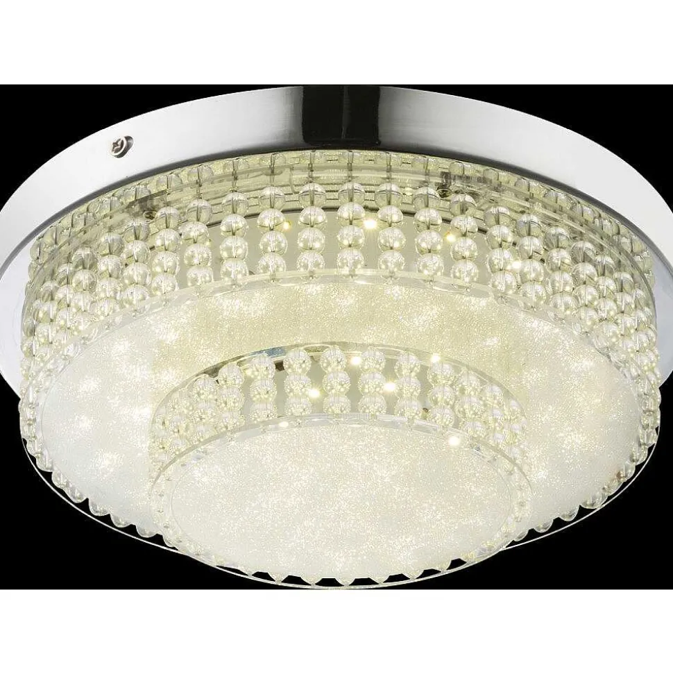 Plafonnier Globo Cake Led Chrome, 1 Lumiere