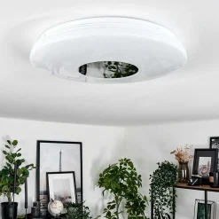 Plafonnier Lumsden Led Blanc, 1 Lumiere, Detecteur De Mouvement