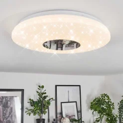 Plafonnier Lumsden Led Blanc, 1 Lumiere, Detecteur De Mouvement