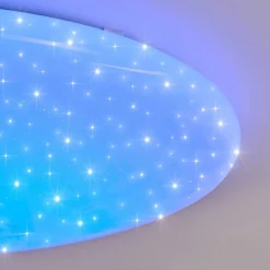 Plafonnier Mixta Led Blanc, 1 Lumiere, Telecommandes, Changeur De Couleurs