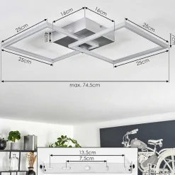 Plafonnier Obo Led Titane, 1 Lumiere