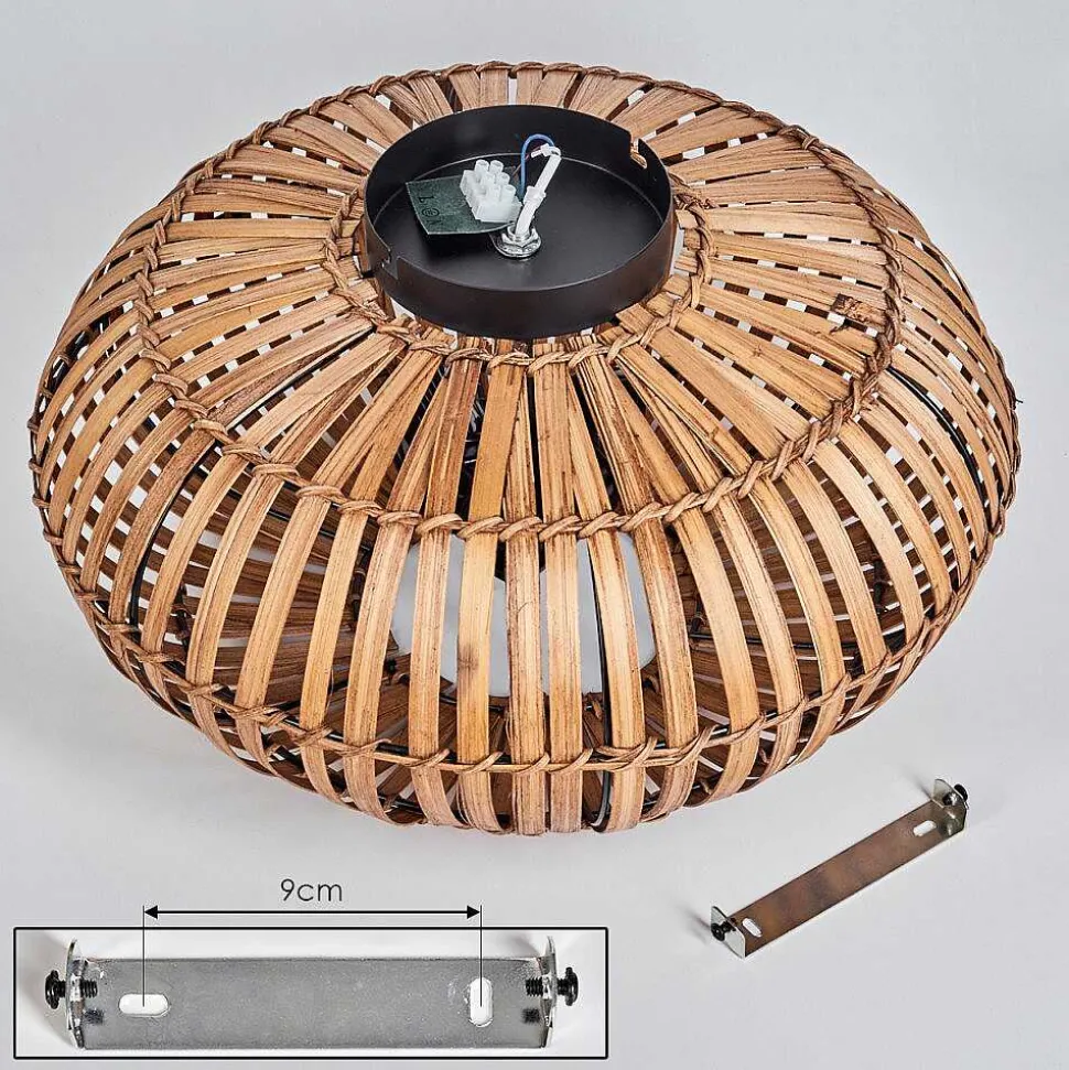 Plafonnier Oravi Brun Fonce, Ecru, Noir, 3 Lumieres