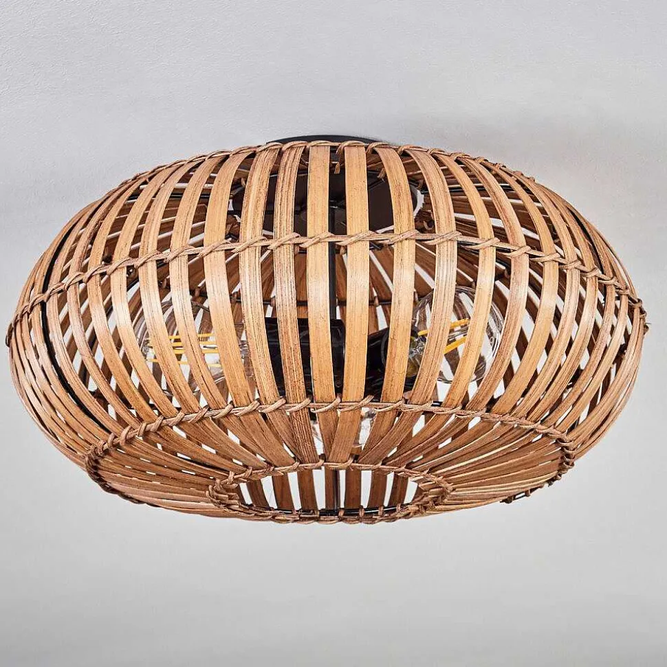 Plafonnier Oravi Brun Fonce, Ecru, Noir, 3 Lumieres