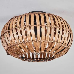 Plafonnier Oravi Brun Fonce, Ecru, Noir, 1 Lumiere