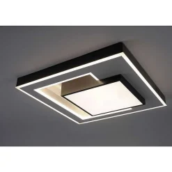 Plafonnier Paul-Neuhaus Q-Alta Led Noir, 1 Lumiere, Telecommandes