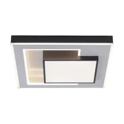 Plafonnier Paul-Neuhaus Q-Alta Led Noir, 1 Lumiere, Telecommandes