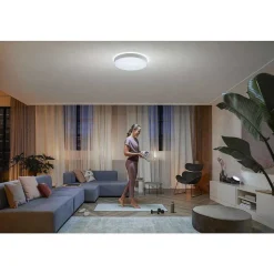 Plafonnier Philips Hue Enrave Led Blanc, 1 Lumiere, Telecommandes