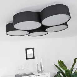 Plafonnier Purus Led Noir, 1 Lumiere