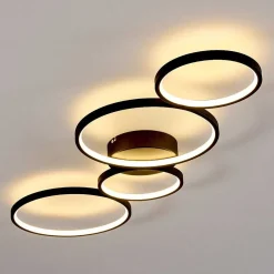 Plafonnier Rodekro Led Noir, 1 Lumiere