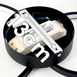 Plafonnier Rodekro Led Noir, 1 Lumiere