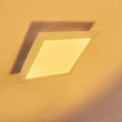 Plafonnier Voisines Led Blanc, 1 Lumiere, Telecommandes, Changeur De Couleurs