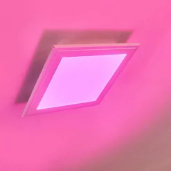 Plafonnier Voisines Led Blanc, 1 Lumiere, Telecommandes, Changeur De Couleurs