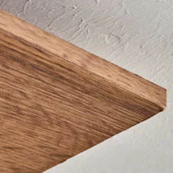 Plafonnier Vouhet Brun, Couleur Bois, Noir, 4 Lumieres