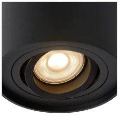 Spot De Plafond Lucide Tube Noir, 1 Lumiere