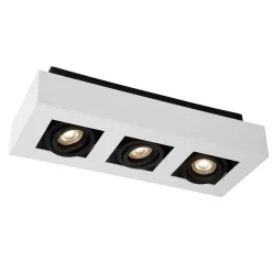 Spot De Plafond Lucide Xirax Led Blanc, 3 Lumieres