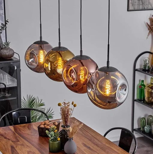 Suspension Cabreiro Anthracite, 4 Lumieres