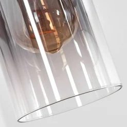 Suspension Classon Couleur Bois, Noir, 4 Lumieres