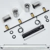 Suspension Hunouri Noir, 4 Lumieres