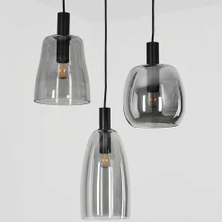 Suspension Kenong Noir, 3 Lumieres