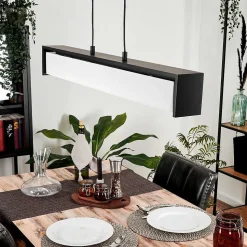 Suspension Siders Led Noir, 1 Lumiere, Changeur De Couleurs