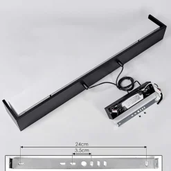 Suspension Siders Led Noir, 1 Lumiere, Changeur De Couleurs