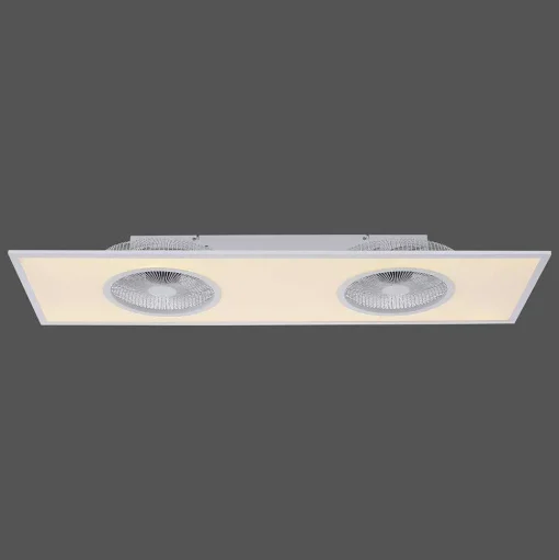 Ventilateur De Plafond Leuchten Direkt Flar-Air Led Blanc, 1 Lumiere, Telecommandes
