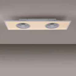 Ventilateur De Plafond Leuchten Direkt Flar-Air Led Blanc, 1 Lumiere, Telecommandes